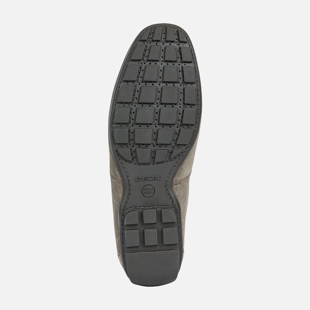 Mocassins Geox Homem Cinzentas Escuro - Moner - HWSYZ4062